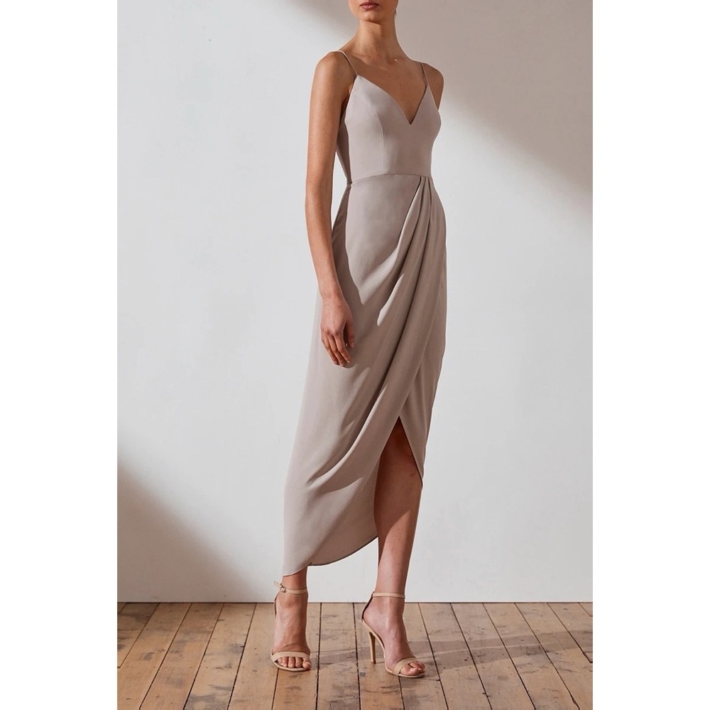 Shona Joy | Core Cocktail Dress - Oyster - Picture 2 of 6